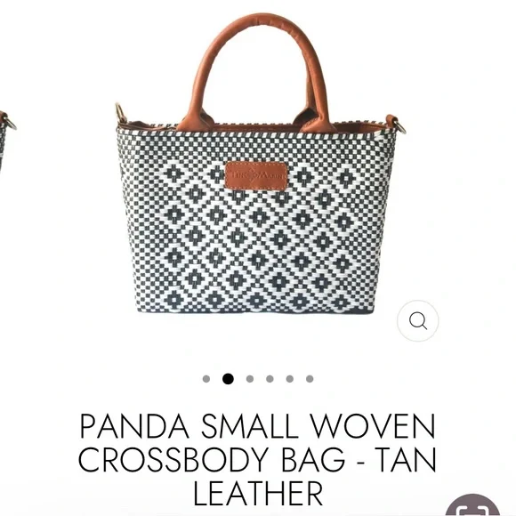 NEW PANDA SMALL WOVEN CROSSBODY BAG - TAN LEATHER - Picture 1 of 17